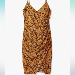 BCBG Leopard print Elegant Orange Patterned Dress